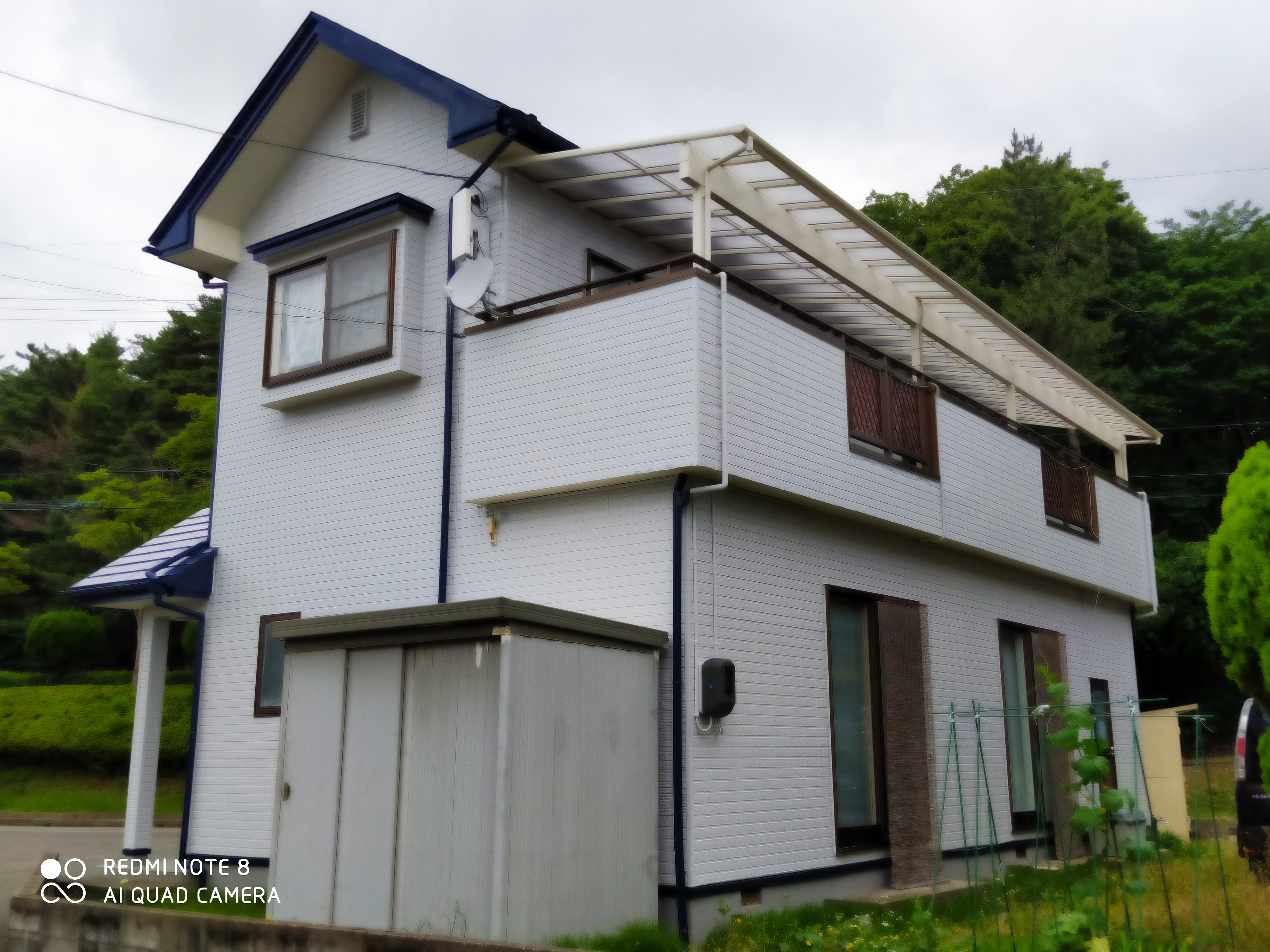 外壁屋根の塗装工事完工（秋田市楢山）