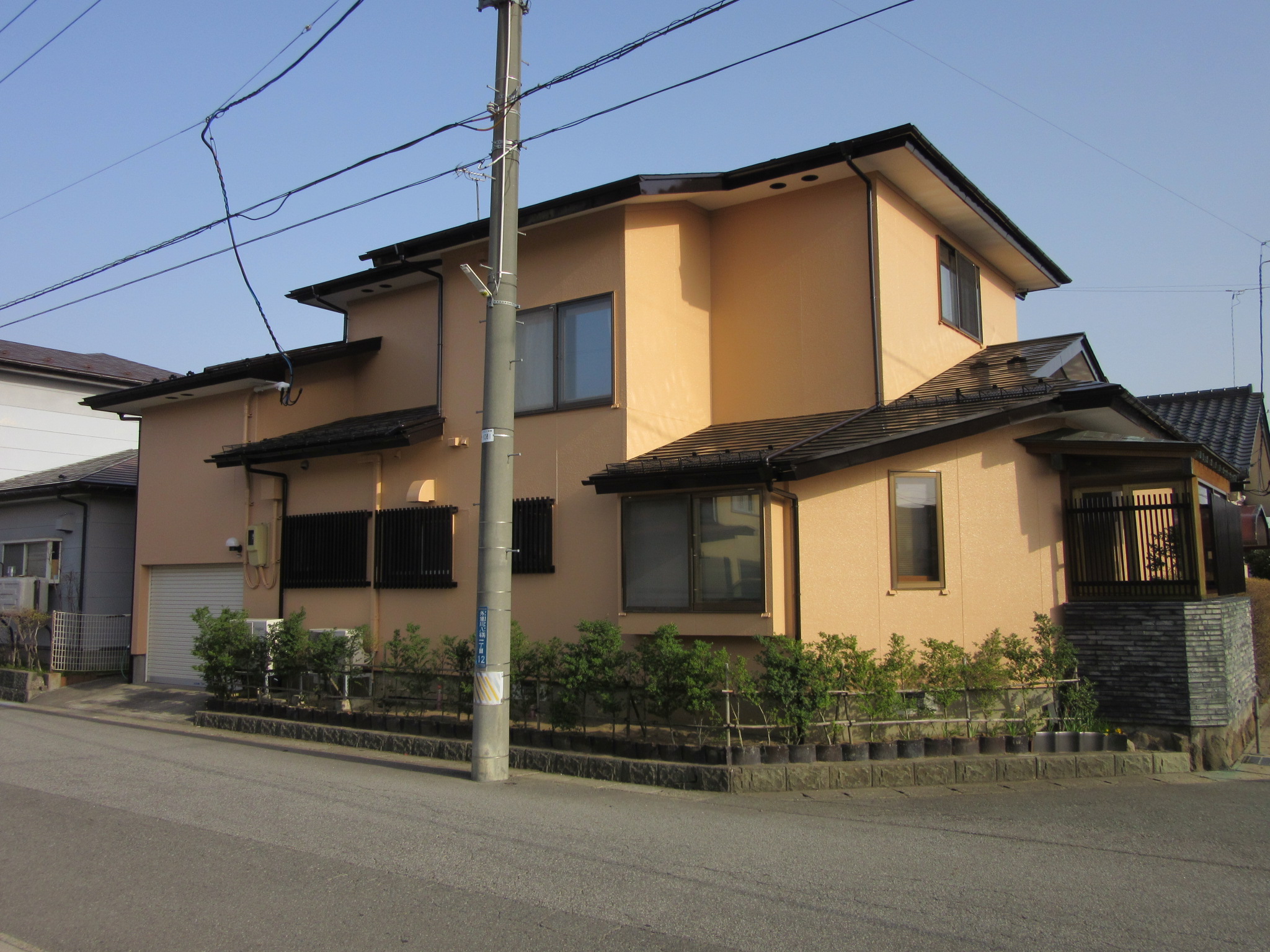 外壁屋根の塗装工事完工（秋田市外旭川）