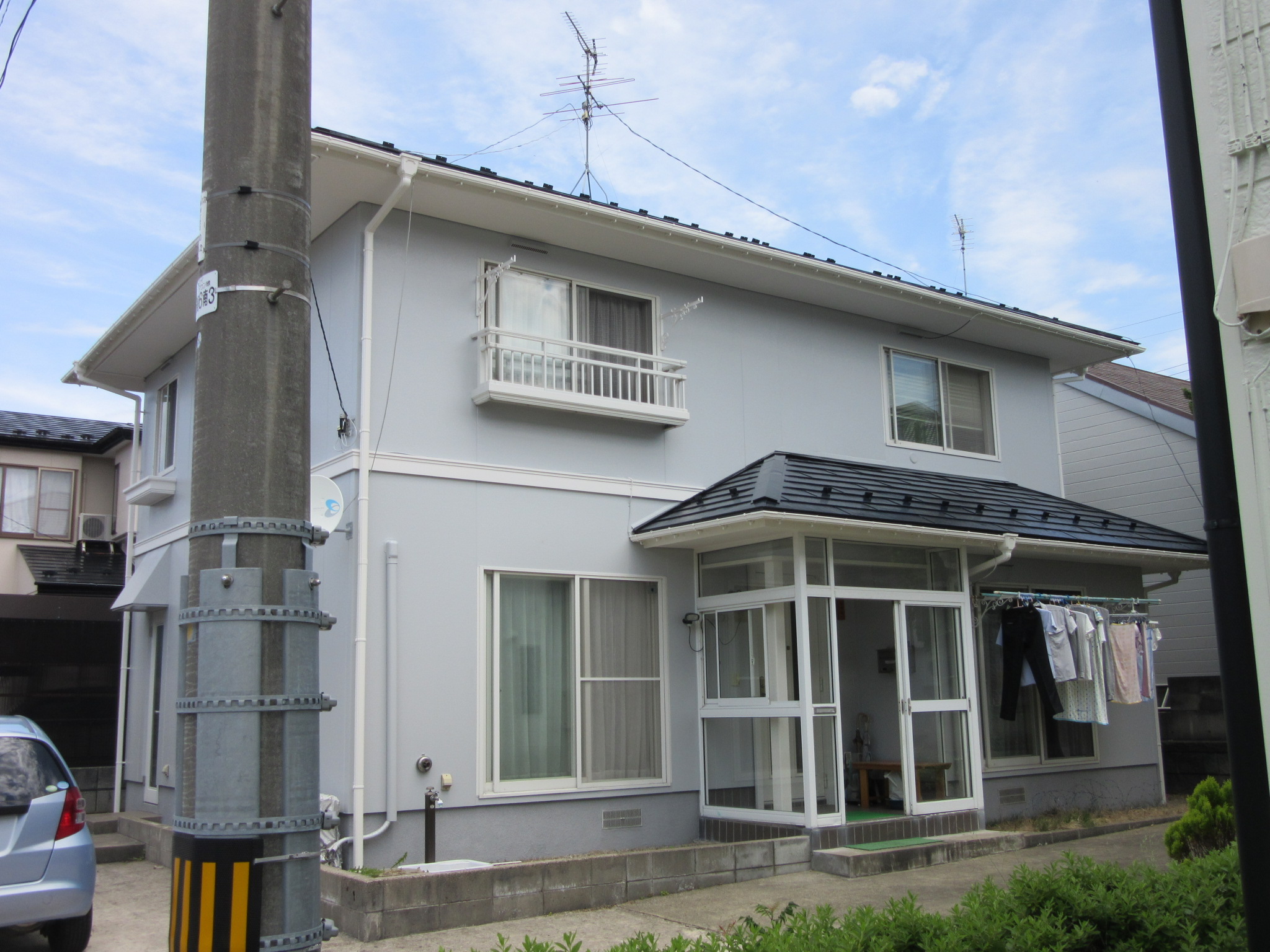 外壁屋根の塗装工事完工（秋田市桜ヶ丘）
