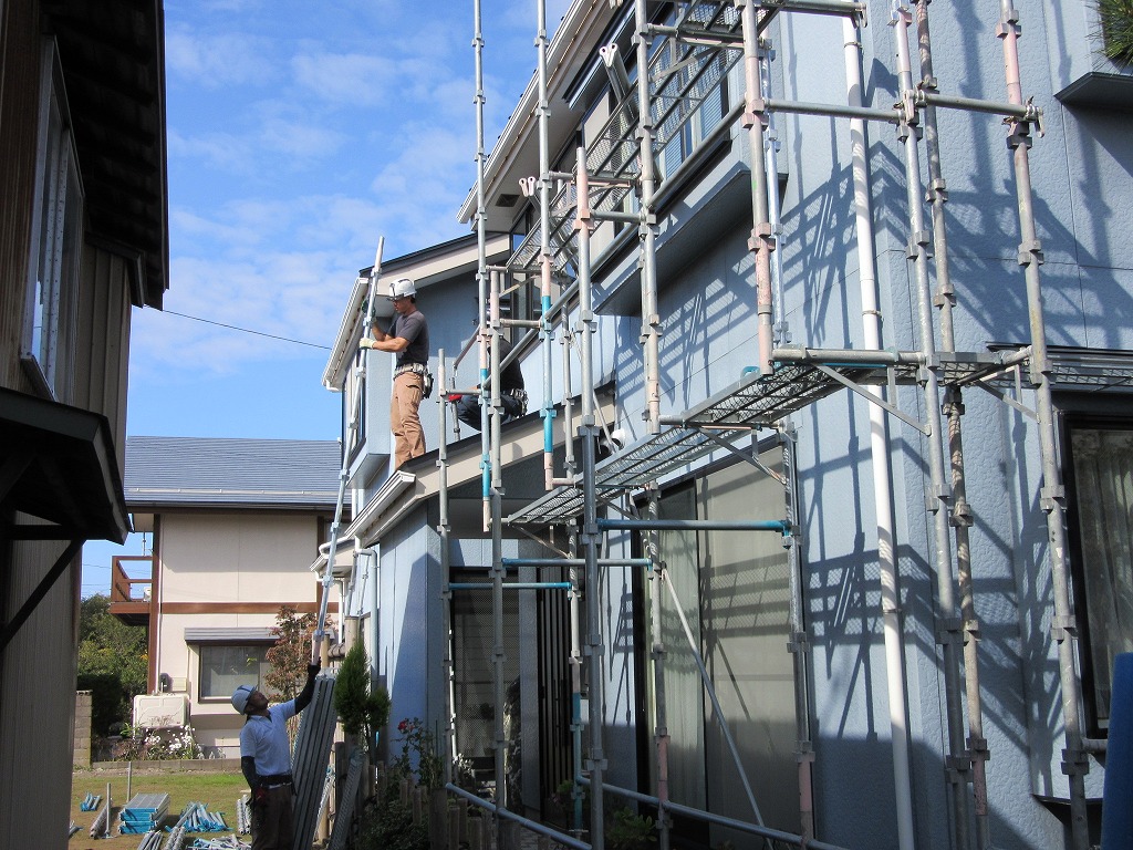 外壁の塗装工事完工(秋田市川元)