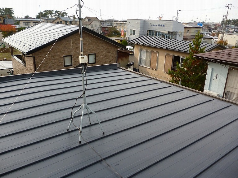 屋根葺き替え、外壁の塗装工事完工（秋田市飯島）